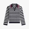 Breton Stripe Pointelle Sweater Polo Breton Stripe Pointelle Sweater Polo