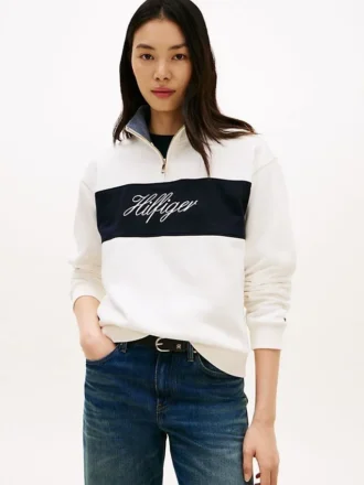 Brushed-Back Quarter-Zip Sweatshirt
