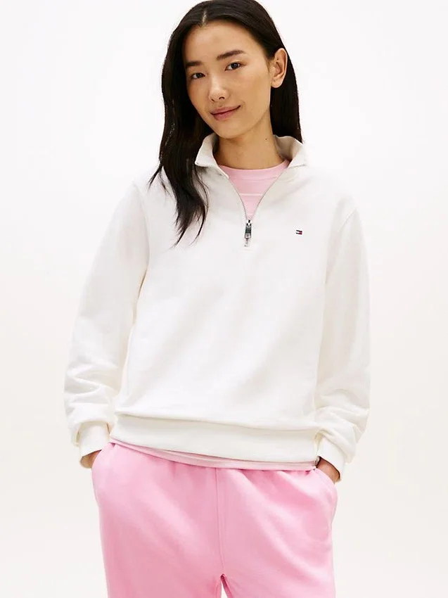 Brushed-Back Quarter-Zip Sweatshirt Brushed-Back Quarter-Zip Sweatshirt