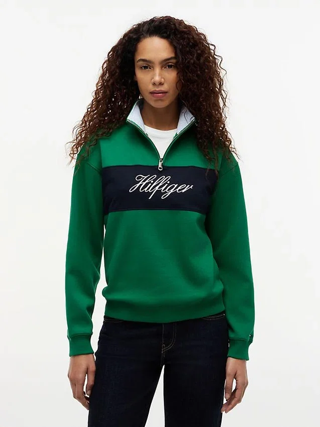 Brushed-Back Quarter-Zip Sweatshirt Brushed-Back Quarter-Zip Sweatshirt