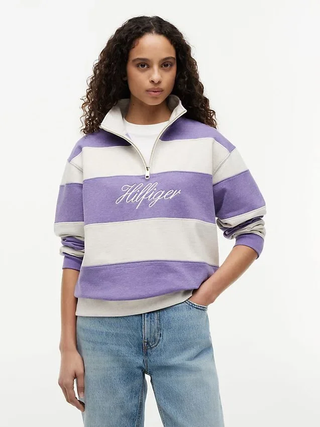Brushed-Back Quarter-Zip Sweatshirt Brushed-Back Quarter-Zip Sweatshirt