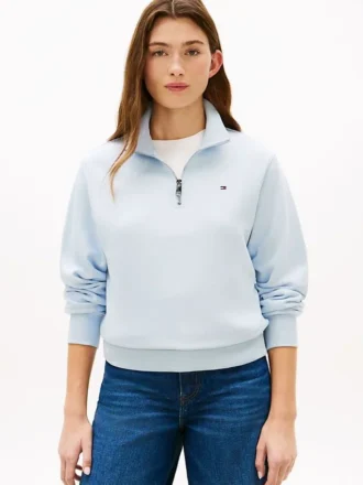 Brushed-Back Quarter-Zip Sweatshirt