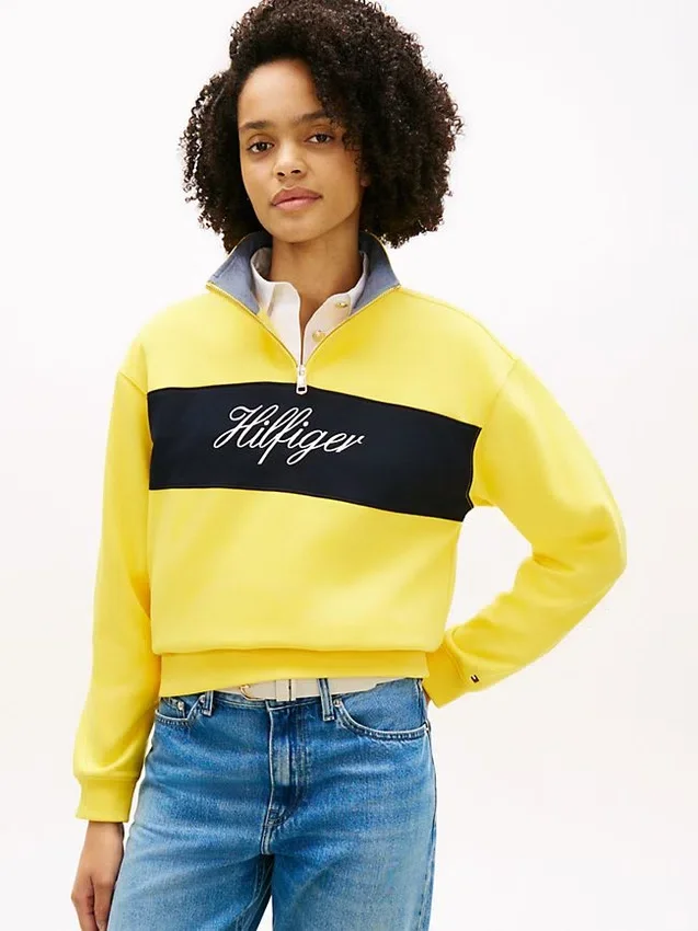 Brushed-Back Quarter-Zip Sweatshirt Brushed-Back Quarter-Zip Sweatshirt