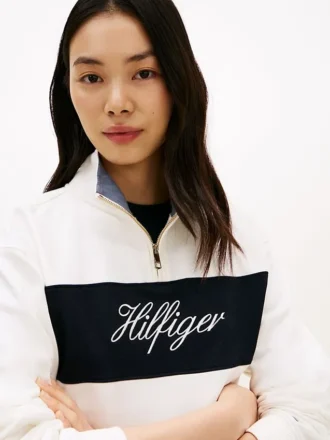 Brushed-Back Quarter-Zip Sweatshirt