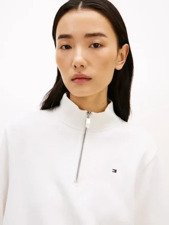 Brushed-Back Quarter-Zip Sweatshirt