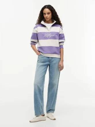 Brushed-Back Quarter-Zip Sweatshirt