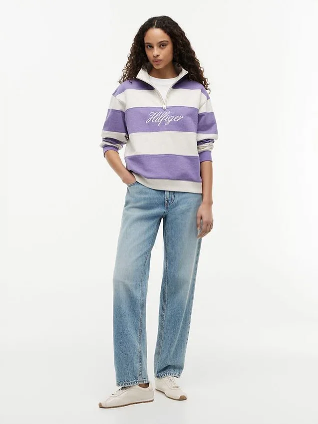 Brushed-Back Quarter-Zip Sweatshirt Brushed-Back Quarter-Zip Sweatshirt