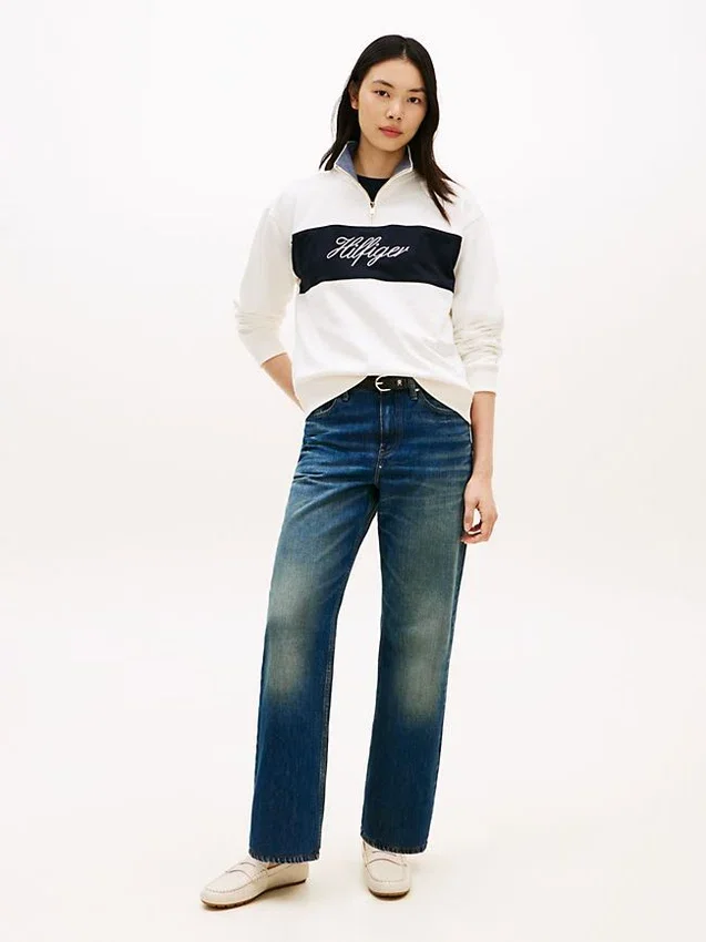 Brushed-Back Quarter-Zip Sweatshirt Brushed-Back Quarter-Zip Sweatshirt