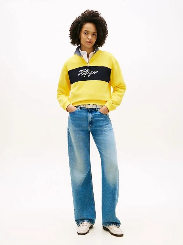 Brushed-Back Quarter-Zip Sweatshirt Brushed-Back Quarter-Zip Sweatshirt