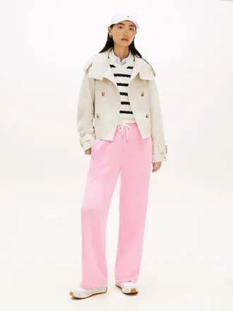 Brushed-Back Wide Leg Sweatpant