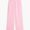 Brushed-Back Wide Leg Sweatpant
