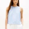 Buttoned-Back Linen-Blend Tank Top Buttoned-Back Linen-Blend Tank Top