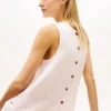 Buttoned-Back Linen-Blend Tank Top Buttoned-Back Linen-Blend Tank Top