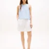 Buttoned-Back Linen-Blend Tank Top Buttoned-Back Linen-Blend Tank Top