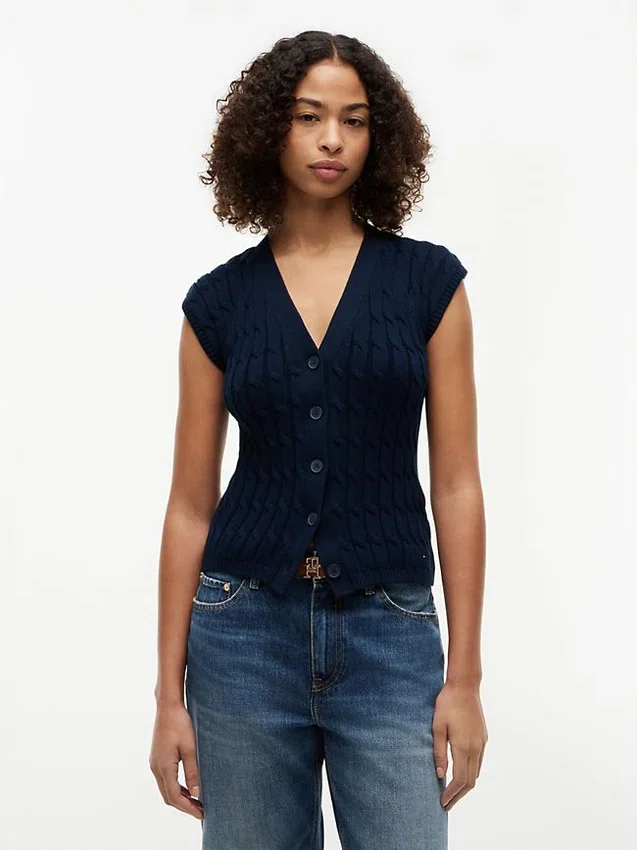 Cable Knit Cardigan Vest Cable Knit Cardigan Vest