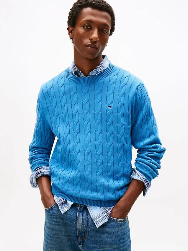 Cable Knit Crewneck Sweater Cable Knit Crewneck Sweater