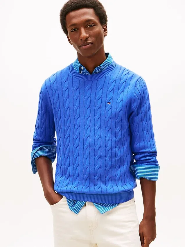 Cable Knit Crewneck Sweater Cable Knit Crewneck Sweater