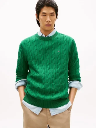 Cable Knit Crewneck Sweater