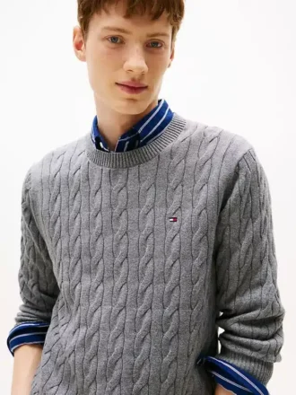 Cable Knit Crewneck Sweater