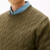 Cable Knit Crewneck Sweater