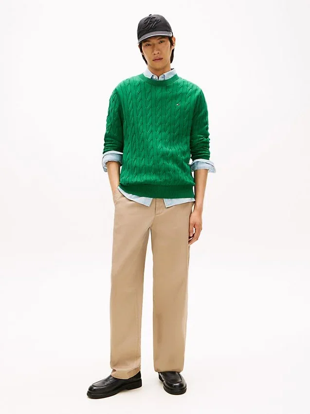 Cable Knit Crewneck Sweater Cable Knit Crewneck Sweater