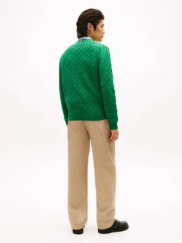 Cable Knit Crewneck Sweater Cable Knit Crewneck Sweater