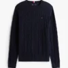 Cable Knit Crewneck Sweater