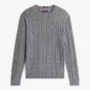Cable Knit Crewneck Sweater