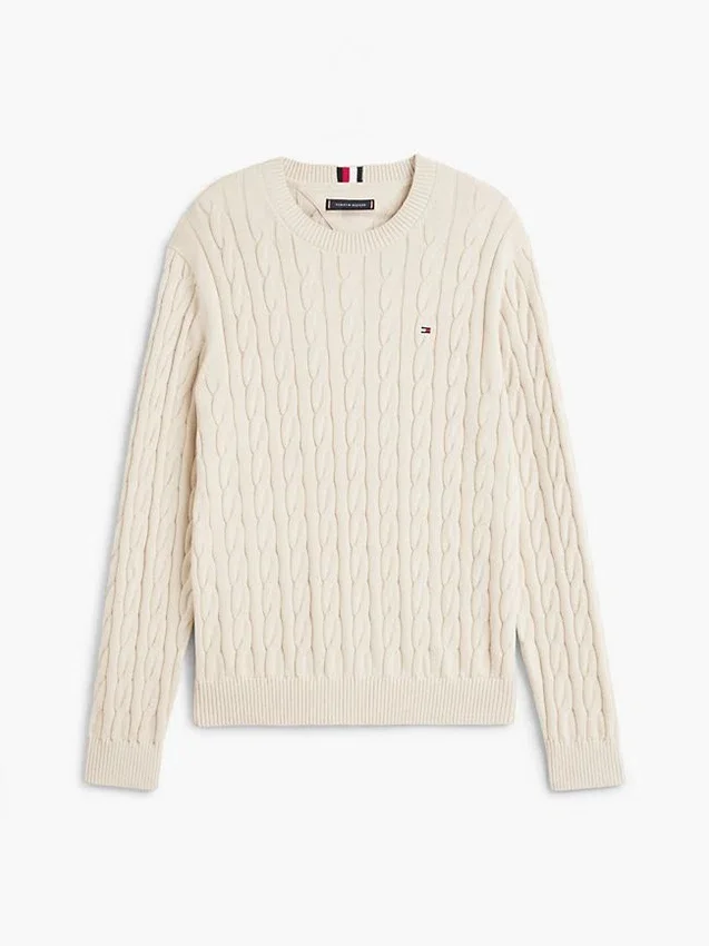 Cable Knit Crewneck Sweater Cable Knit Crewneck Sweater
