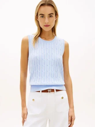 Cable Knit Sweater Vest