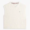 Cable Knit V-Neck Sweater Vest