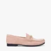 Chain-Link Suede Loafer