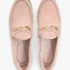 Chain-Link Suede Loafer