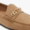 Chain-Link Suede Loafer