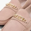 Chain-Link Suede Loafer