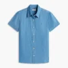 Chambray Puff-Sleeve Shirt