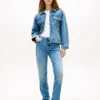 Cinched Faded Denim Jacket Cinched Faded Denim Jacket