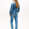 Cinched Faded Denim Jacket Cinched Faded Denim Jacket
