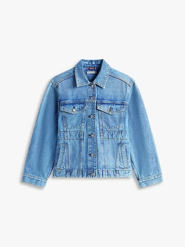 Cinched Faded Denim Jacket Cinched Faded Denim Jacket