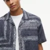 Classic Fit Bandana Patchwork Camp Shirt