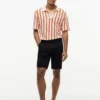 Classic Fit Stripe Open-Knit Polo