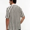 Classic Fit Stripe Open-Knit Polo