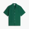 Classic Fit Windowpane Dobby Camp Shirt
