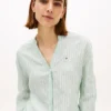 Collarless Linen Pullover Shirt