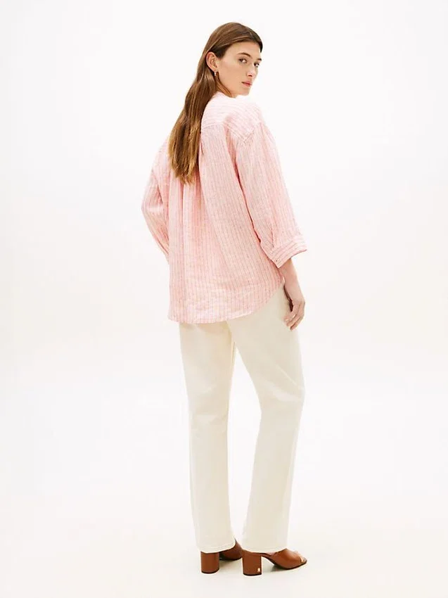 Collarless Linen Pullover Shirt Collarless Linen Pullover Shirt
