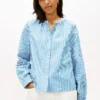 Collarless Poplin Shirt