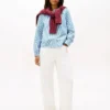 Collarless Poplin Shirt