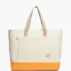 Colorblock Canvas Tote Bag