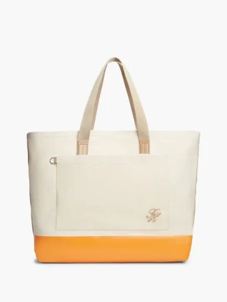 Colorblock Canvas Tote Bag