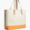 Colorblock Canvas Tote Bag